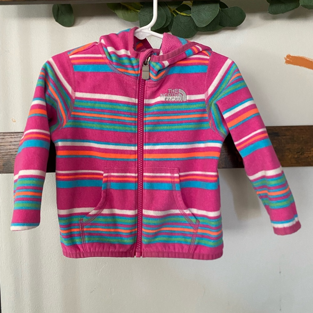 cute girls north face jacket. 12-18 months.